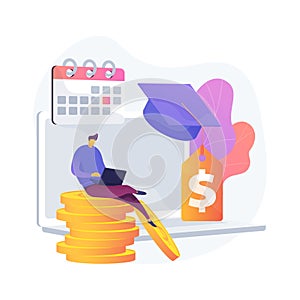 Student loan payments deferred abstract concept vector illustration.