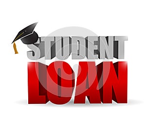 Student loan sign illustration design