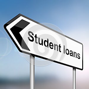 Student loans concept.