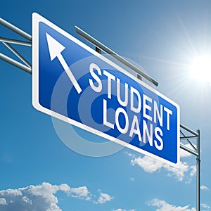 Student loans concept. photo