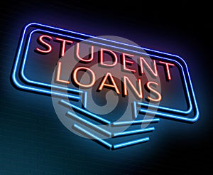 Student loans concept.