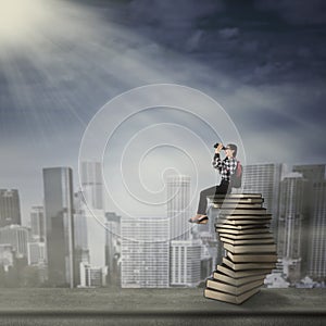 Student looking for bright future concept