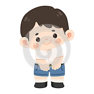 Student making a sorry gesture