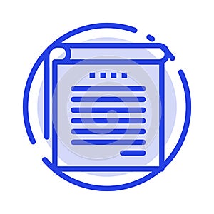 Student, Notes, Books, Student Notes Blue Dotted Line Line Icon