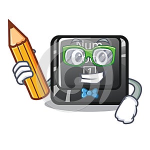 Student num lock in the cartoon shape