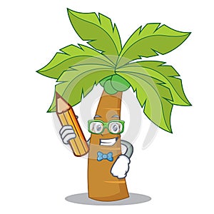 Student palm tree character cartoon