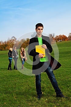 Student in the park