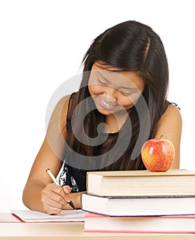 Student With Pen And Notebook