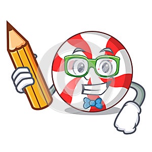 Student peppermint candy character cartoon