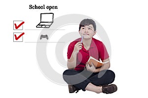 Student prepare school open