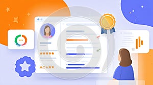 Student Profile User Interface Showcasing Badges and Progress Bars in a Gamified Learning Environment for Educational