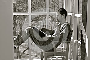 Student Reading a Book