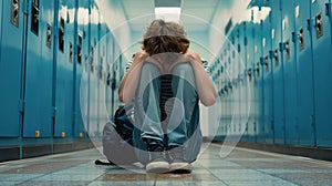 A Student's Moment of Solitude. AI generated