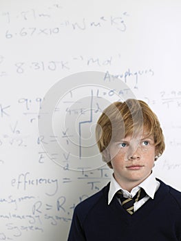 Student Standing By Whiteboard In Math Class