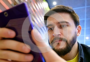 Student with tablet computer