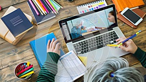 The online learning session.AI generated image