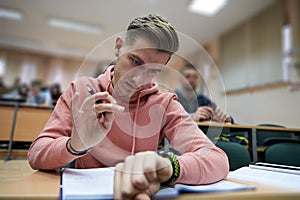 the student uses a smartwatch in math class