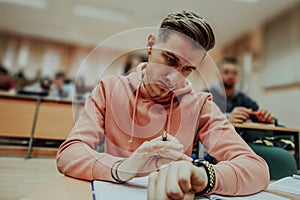 the student uses a smartwatch in math class