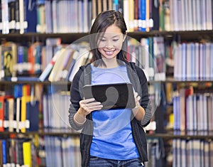 Student using a tablet computer