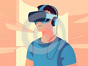A student walking through a virtual world as an AIpowered guide provides helpful tips and suggestions. . AI generation