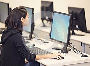 Student working in Computer Lab