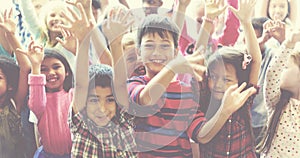 Students Children Cheerful Happiness Concept