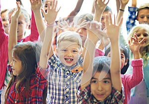 Students Children Cheerful Happiness Concept