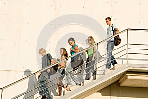 Studenti arrivo fuori da 