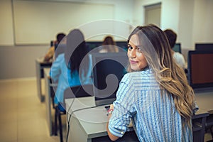 Students in a computer lab