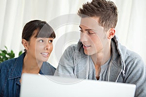 Students with conspiratorial look