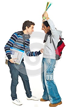 Students couple fight