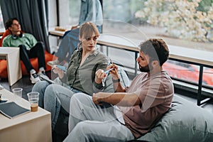 Students engaged in discussion during study group session