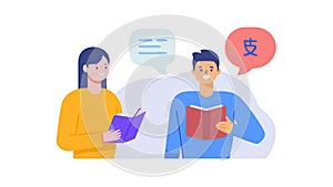 Students Engaging in Study Group, Collaborative Learning, vector design Generative AI