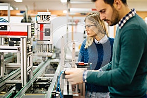 Students engineering class project