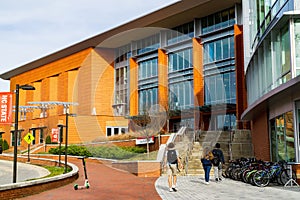 Students Enter the Talley Student Union.