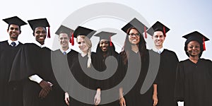 Students Graduation Success Achievement Concept
