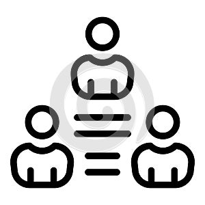 Students group icon, outline style