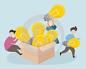 Students having some bright ideas