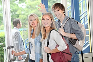 Students leaving