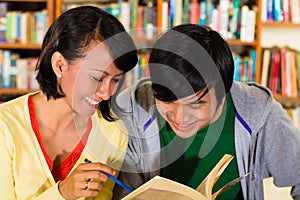 Students in library are a learning group