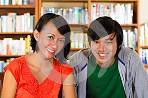 Students in library are a learning group