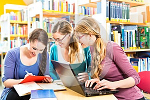 Students in library are a learning group