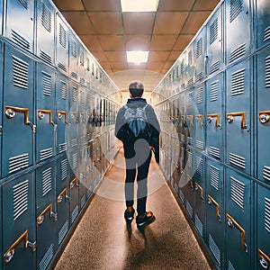 students' lockers, AI generated