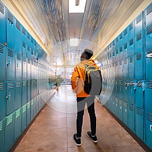 students' lockers, AI generated