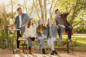 Students in the park