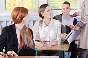 Students ready for an exam