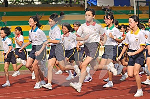 Students in a Running Competition