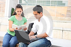 Students at School Studying for a test