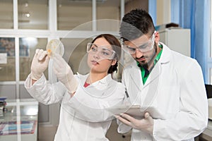 Students Scientists Working In Lab