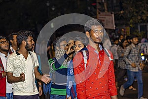 Students of several universities protesting against NRC